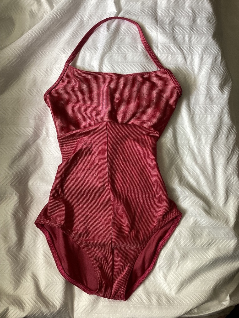 Harmonie Leotard Halter Cami Dance Leo XS Girls Mauve NWOT